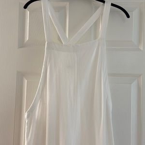 White Overall Beach Cover Up